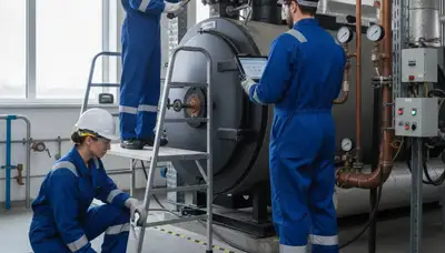 Boiler repair technician servicing a home in Reno, NV for fast heating system diagnostics