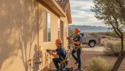 Reno, NV plumber repairing a residential pipe for reliable plumbing service