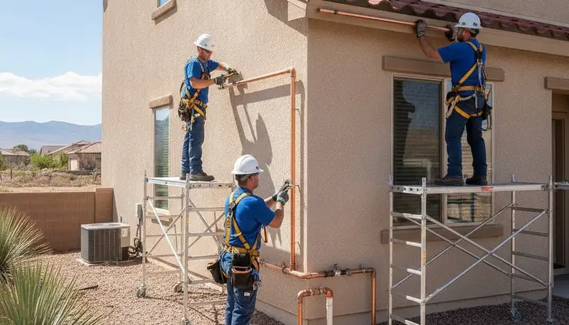 Reno, NV plumber repairing a leak for a local plumbing service at plumberrenonv-new.com