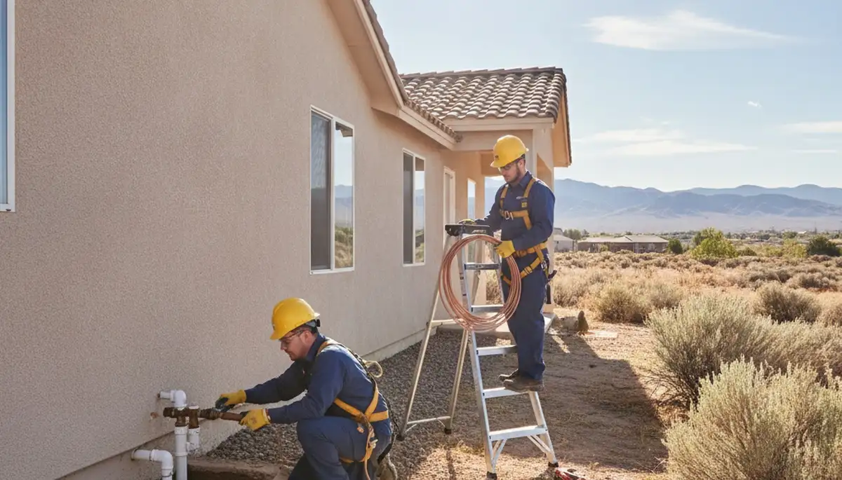 Reno, NV plumber repairing a residential pipe for plumbing service by plumberrenonv-new.com