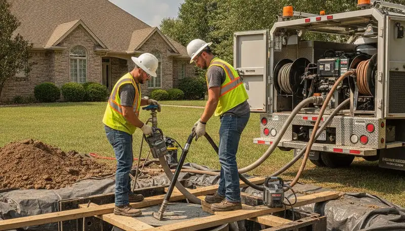 Reno, NV plumber inspecting septic repair for homes with prompt on-call service